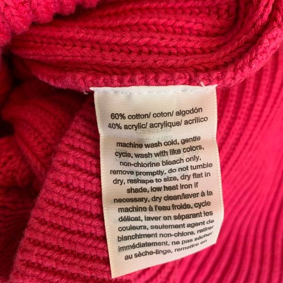Tommy Hilfiger Womens Pink Cable Knit Boat Neck Pullover Sweater Size M - Picture 5 of 5